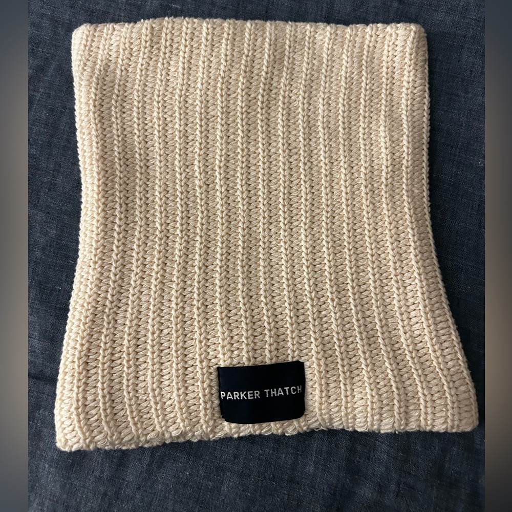 Parker Thatch Cream Knit Gaiter/ Scarf